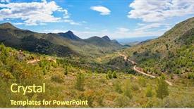  Presentation with spain - Audience pleasing presentation theme consisting of woods roots - calderona mountain landscape in valencia backdrop and a tawny brown colored foreground