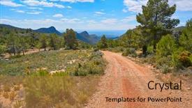  Presentation with japan beautiful landscape mountain fuji - Colorful PPT theme enhanced with woods roots - calderona mountain landscape in valencia backdrop and a  colored foreground