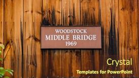  Presentation with bridge - Presentation design with woodstock-middle-bridge background and a tawny brown colored foreground