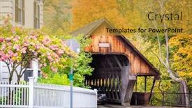  Presentation with usa - PPT layouts having woodstock-vermont-usa-middle-covered background and a gold colored foreground