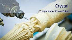  Presentation with cnc machine - Cool new slide set with woodwork with cnc machine furniture backdrop and a light blue colored foreground