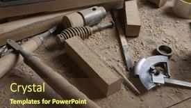  Presentation with wood tools - Amazing presentation having woodworker-s-tools-among-wood backdrop and a tawny brown colored foreground