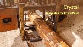  Presentation with lumber - Colorful slide set enhanced with woodworking-machine-nobody-lumber-industry backdrop and a tawny brown colored foreground