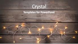  Presentation with led lights - Audience pleasing presentation consisting of woody - christmas led lights on wooden backdrop and a gray colored foreground