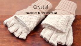  Presentation with wool - Cool new slides with wool-fingerless-gloves-on-wooden backdrop and a coral colored foreground