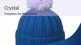  Presentation with graduation ceremony graduation caps hat - PPT layouts having pons - woolen hat background and a sky blue colored foreground
