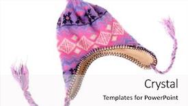 Presentation with weather - Cool new presentation theme with woolen knit hat for cold backdrop and a white colored foreground