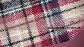  Presentation with tartan - Slides featuring woolen tartan fabric in beige background and a coral colored foreground