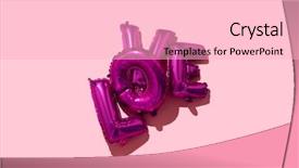  Presentation with pink and white balloons - Audience pleasing PPT theme consisting of love on a pink background backdrop and a lemonade colored foreground
