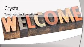  Presentation with color blocks - Slide set with isolated banner in vintage background and a white colored foreground