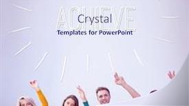  Presentation with achieve - Cool new presentation design with word achieve against college students raising hands in the classroom backdrop and a sky blue colored foreground