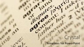  Presentation with agree - Presentation design with word-agree-in-a-dictionary background and a lemonade colored foreground