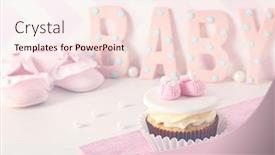  Presentation with cupcake - Colorful slides enhanced with word-baby-with-cupcake backdrop and a lemonade colored foreground