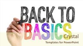  Presentation with marker - Slide set featuring word back to basics background and a cream colored foreground