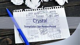  Presentation with whiskey business plan - Colorful PPT theme enhanced with word ball marketing - business plan text on notepad backdrop and a lemonade colored foreground