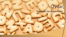  Presentation with biscuit - Presentation theme featuring word biscuit background and a yellow colored foreground