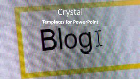  Presentation with blog - Slide set featuring word-blog-in-search-bar background and a gray colored foreground