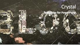  Presentation with blog - PPT theme consisting of word blog made from electronic background and a dark gray colored foreground