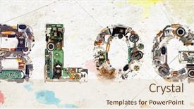  Presentation with blog - Beautiful PPT layouts featuring word blog made from electronic backdrop and a lemonade colored foreground