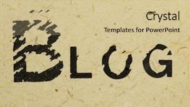  Presentation with blog - Presentation theme enhanced with newspaper rusty - word blog printed background and a soft green colored foreground