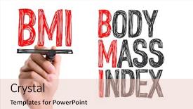  Presentation with mass - Presentation design consisting of word bmi - body mass index background and a lemonade colored foreground