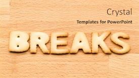  Presentation with biscuit - Amazing presentation design having word break biscuit backdrop and a lemonade colored foreground