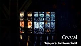  Presentation with brexit - PPT theme enhanced with word-brexit-with-old-typwriter background and a black colored foreground