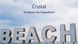  Presentation with blue gold - Cool new presentation theme with word cloud free - big white and gold beach backdrop and a sky blue colored foreground