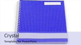  Presentation with note book - PPT theme having word cover page business plan - school note book isolated background and a  colored foreground