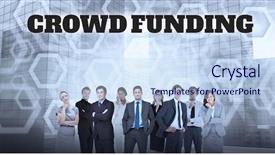  Presentation with crowdfunding - Amazing slides having word crowdfunding against white background backdrop and a light blue colored foreground