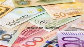  Presentation with euro - Colorful slides enhanced with word currency yuan us dollar backdrop and a lemonade colored foreground