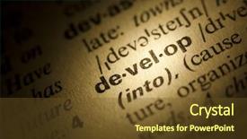  Presentation with develop - Theme enhanced with word-develop-in-a-dictionary background and a tawny brown colored foreground