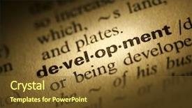  Presentation with dictionary - PPT theme enhanced with professional development - word developement in a dictionary background and a tawny brown colored foreground