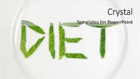  Presentation with white plate - Colorful presentation design enhanced with word-diet-spelt-out backdrop and a white colored foreground