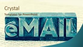  Presentation with lead - Audience pleasing slide set consisting of electronic signature - word e-mail in lead letters backdrop and a cream colored foreground