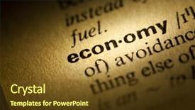  Presentation with dictionary - Beautiful slide deck featuring word economy in a dictionary backdrop and a tawny brown colored foreground