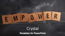  Presentation with empower - PPT layouts featuring word-empower-on-the-blackboard background and a dark gray colored foreground