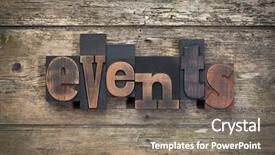  Presentation with wood rustic - Presentation design featuring word events written with vintage background and a gray colored foreground