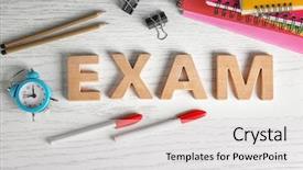  Presentation with exam - Presentation theme having word exam made of letters background and a  colored foreground