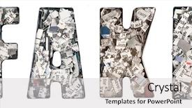  Presentation with cut - Presentation theme enhanced with word fake made up background and a light gray colored foreground
