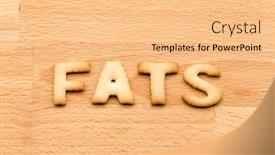  Presentation with biscuit - Colorful presentation theme enhanced with word fats biscuit over the wooden background backdrop and a coral colored foreground