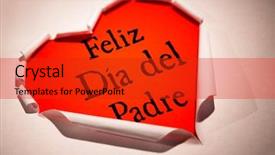  Presentation with background - Slide deck with word feliz dia del padre against white background with vignette background and a red colored foreground
