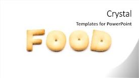  Presentation with food white - Presentation consisting of word food cookies isolated on white background background and a white colored foreground