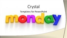  Presentation with letter - Cool new presentation theme with word formed with colorful letter backdrop and a white colored foreground