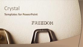  Presentation with freedom - Presentation having word-freedom-written background and a sky blue colored foreground