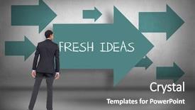  Presentation with cost saving ideas - PPT layouts having word fresh ideas and asian background and a gray colored foreground