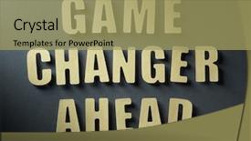  Presentation with game changer - Presentation design with word game changer ahead background and a mint green colored foreground