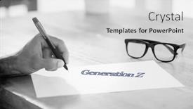  Presentation with page - PPT layouts having hand writing on white page background and a light gray colored foreground