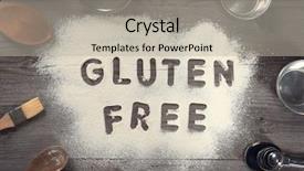  Presentation with baking cake - Audience pleasing slides consisting of word gluten free written backdrop and a mint green colored foreground