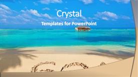 Presentation with goa - Theme having word goa on beach - concept background and a teal colored foreground
